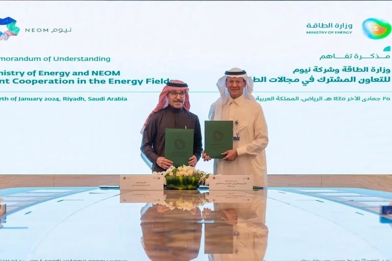 Promoting innovation and sustainability: Saudi Energy Ministry joins forces with NEOM