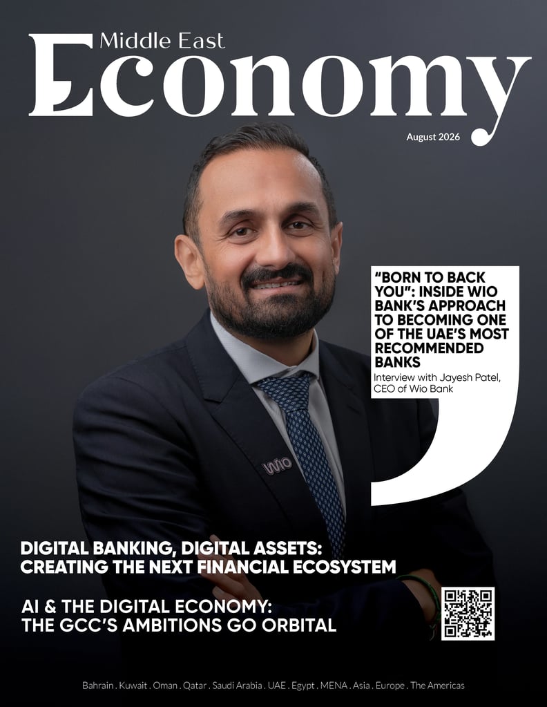 Wio Bank CEO Jayesh Patel on the cover of Economy Middle East